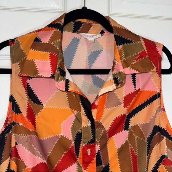 L'ATISTE Orange Black Halter Maxi Sundress size L - Picture 5 of 16